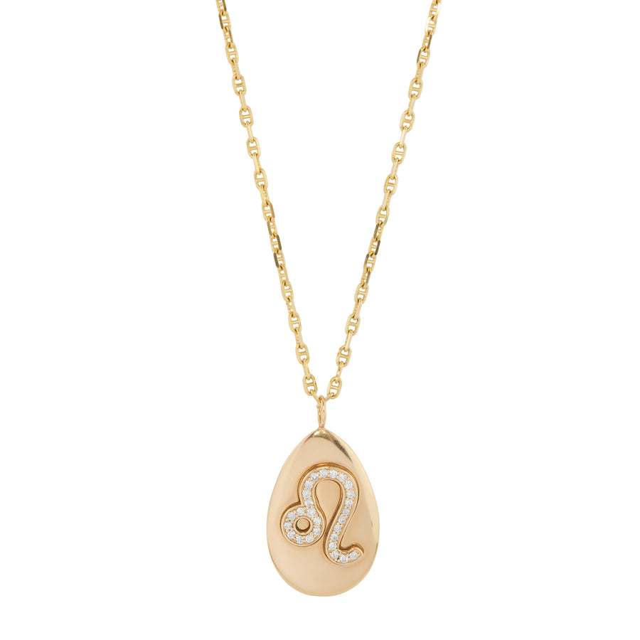Diamond Leo Zodiac Necklace