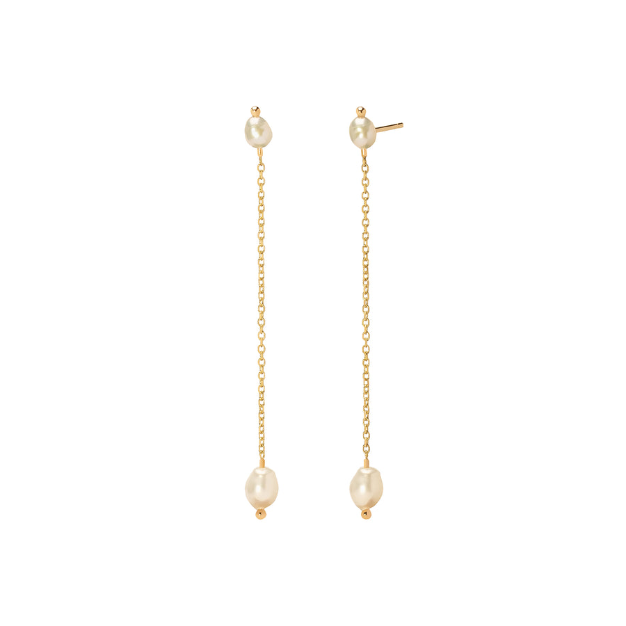 WWAKE Pearl Shower Earrings - Long - Broken English Jewelry