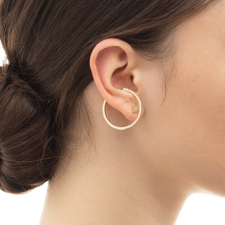 Hirotaka Oversized Diamond Ear Cuff - Gold (L) - Broken English Jewelry